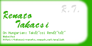 renato takacsi business card